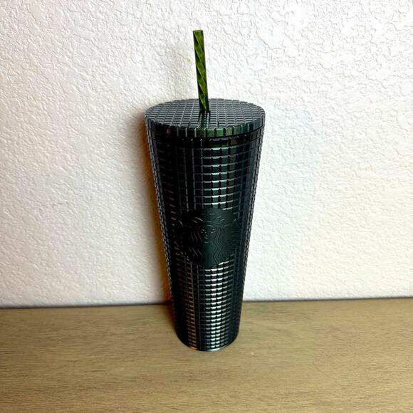 Starbucks 2021 Green Emerald Grid Studded Holiday Limited Edition Tumbler – 24oz - Picture 1 of 2